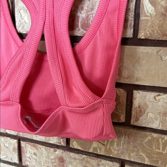 Zara Coral Ribbed Sports Bra size S excellent condition - Picture 4 of 5